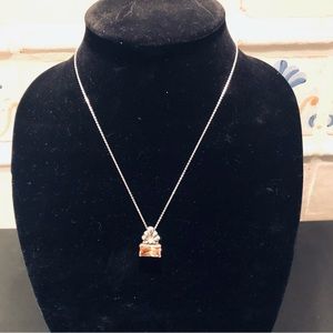 Crystal topaz color necklace